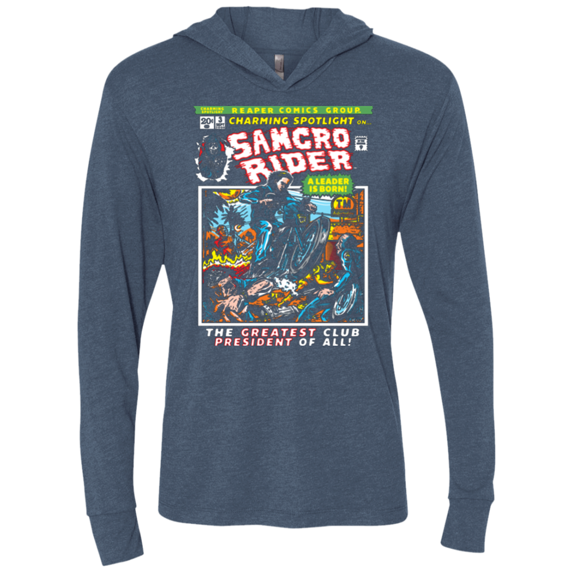 Born Leader Triblend Long Sleeve Hoodie Tee