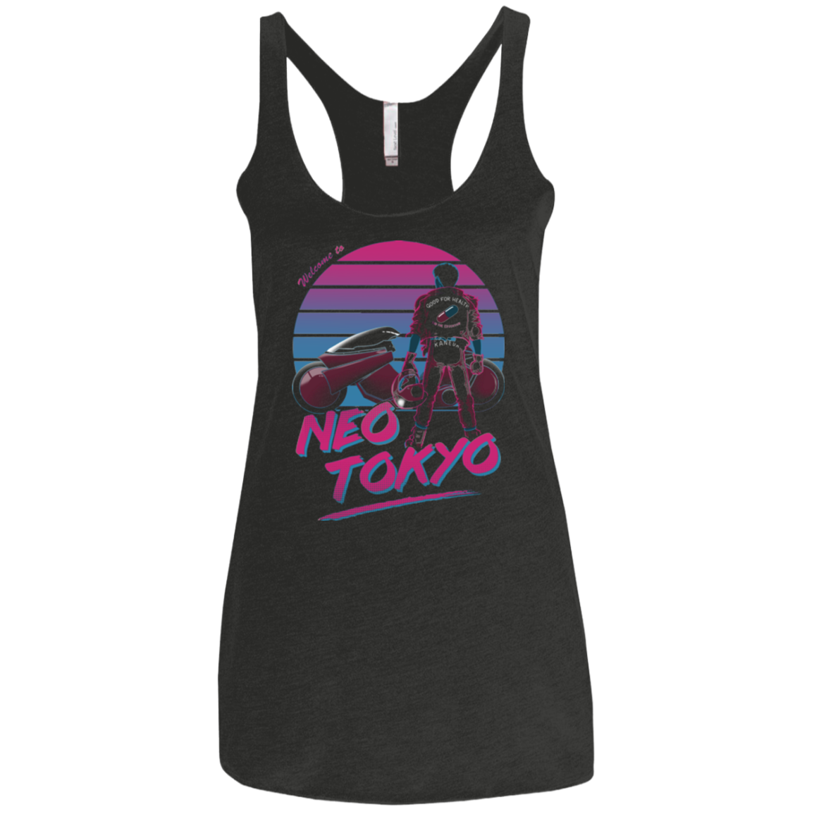 Welcome to Neo Tokyo Women's Triblend Racerback Tank