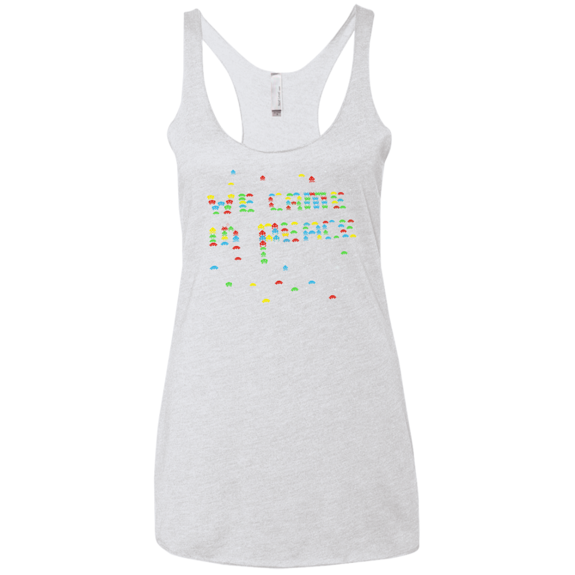 We came in peace Women's Triblend Racerback Tank
