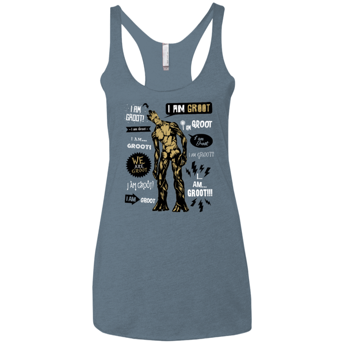 Groot Famous Quotes Women's Triblend Racerback Tank
