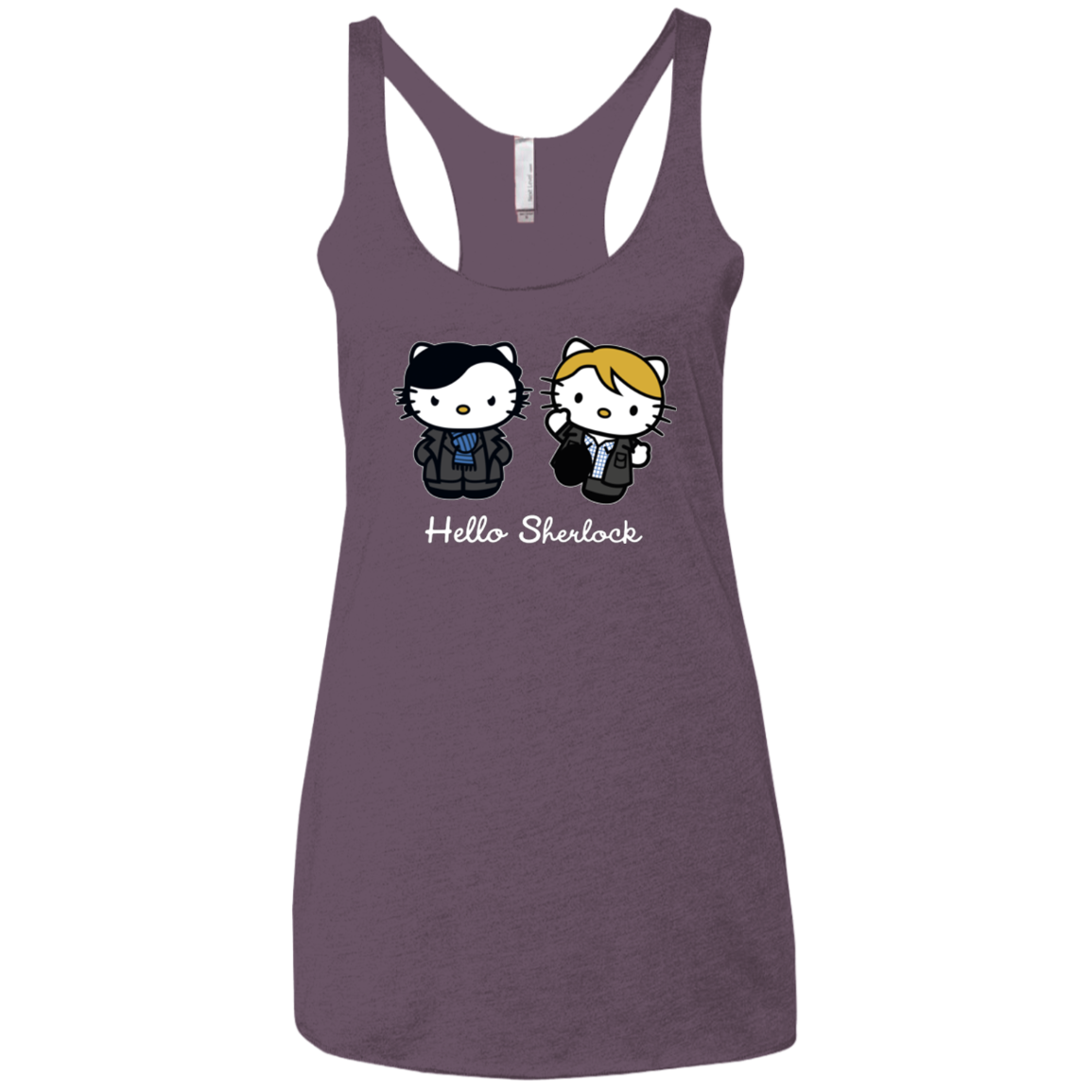 Hello Sherlock Women's Triblend Racerback Tank