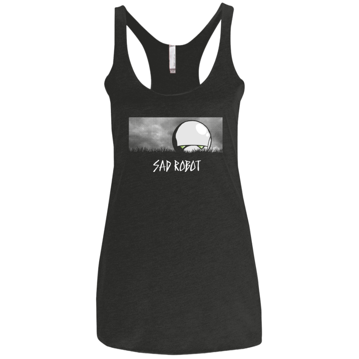 SAD ROBOT Women's Triblend Racerback Tank