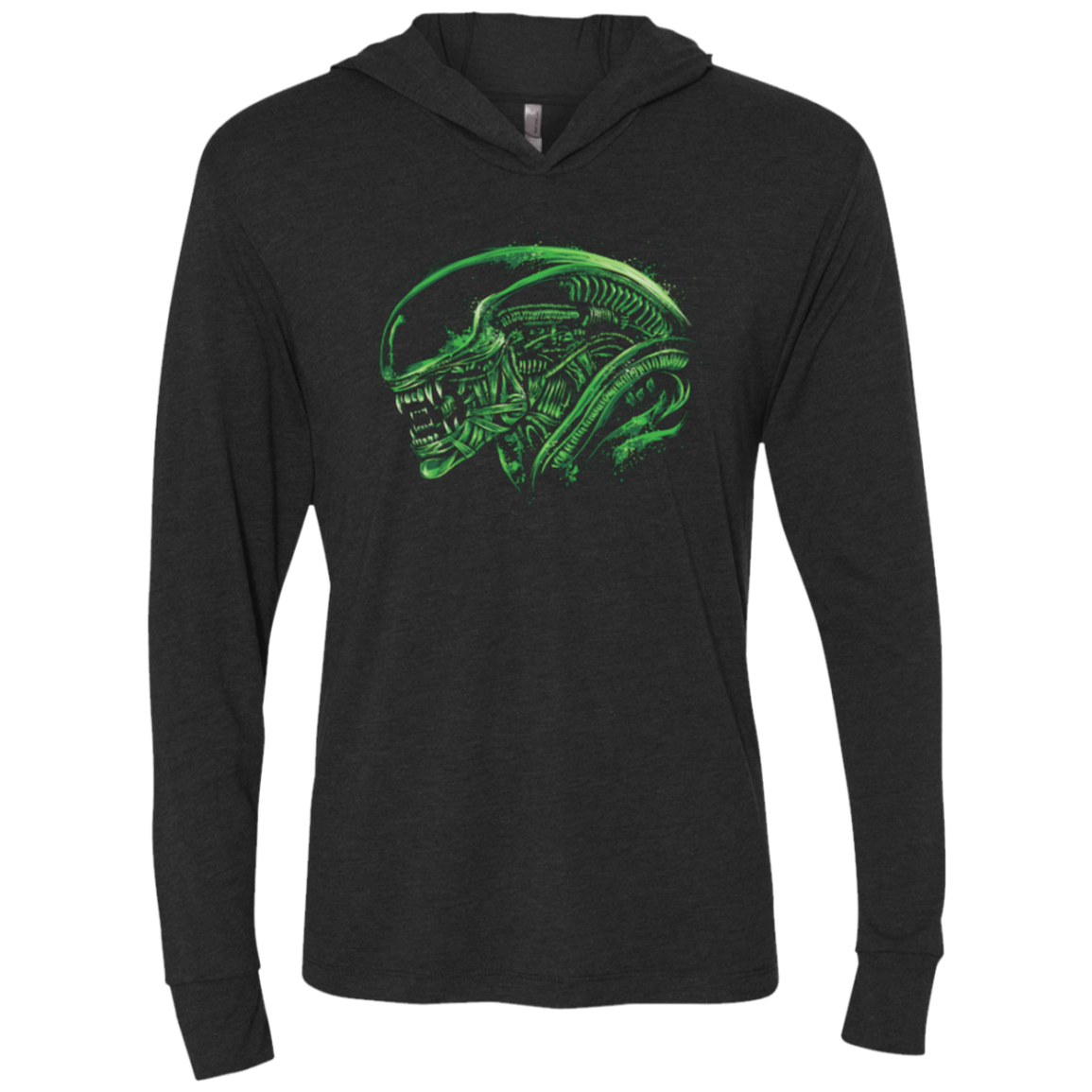 Space Nightmare Triblend Long Sleeve Hoodie Tee