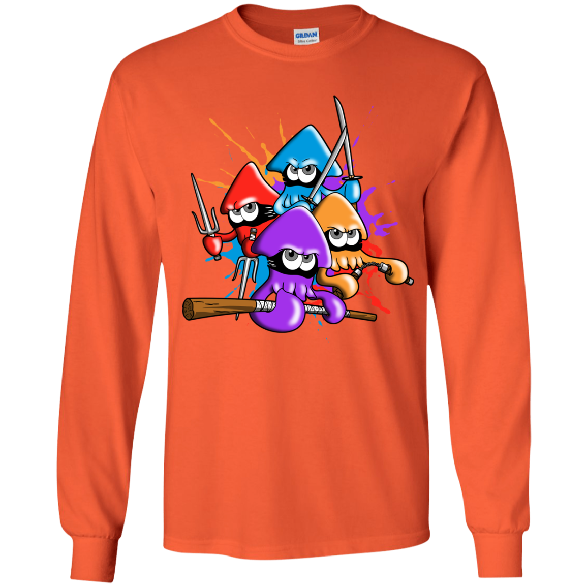 Teenage Mutant Ninja Squids Youth Long Sleeve T-Shirt