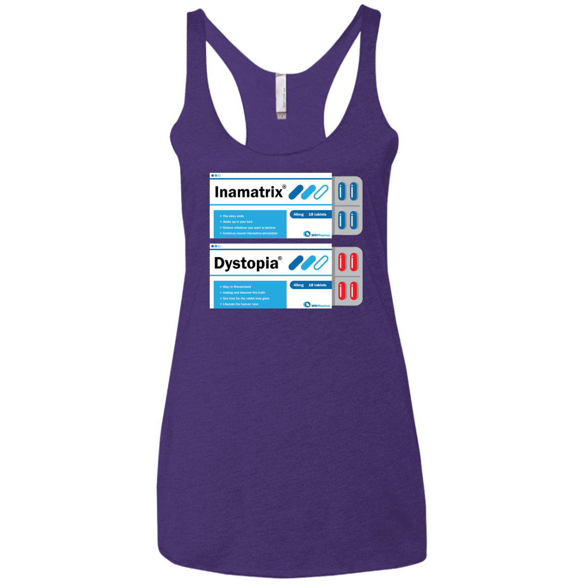 Red or Blue Women's Triblend Racerback Tank