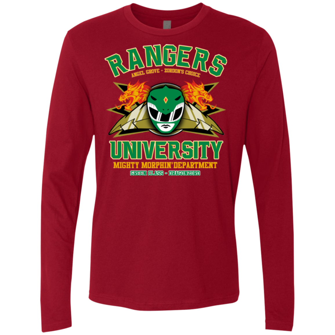 Rangers U Green Ranger Men's Premium Long Sleeve