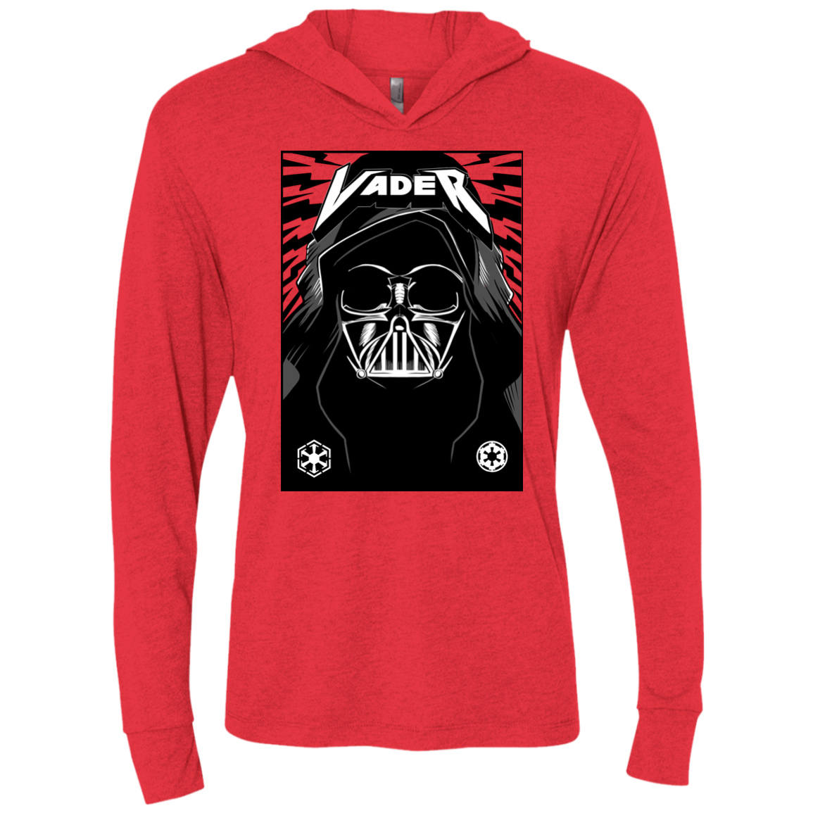 Vader Rock Triblend Long Sleeve Hoodie Tee