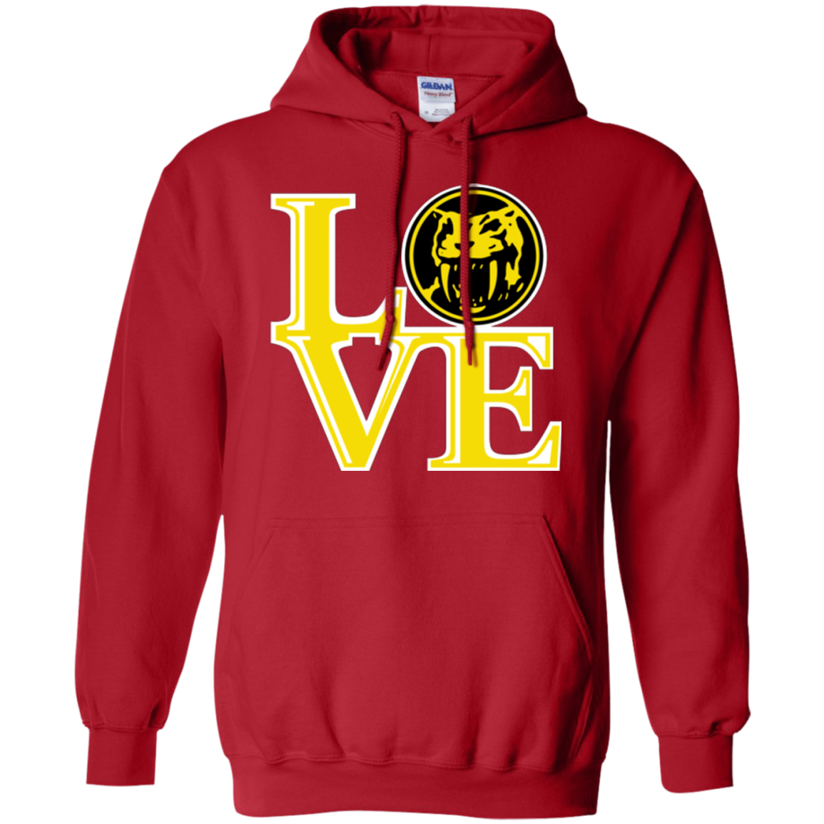 Yellow Ranger LOVE Pullover Hoodie