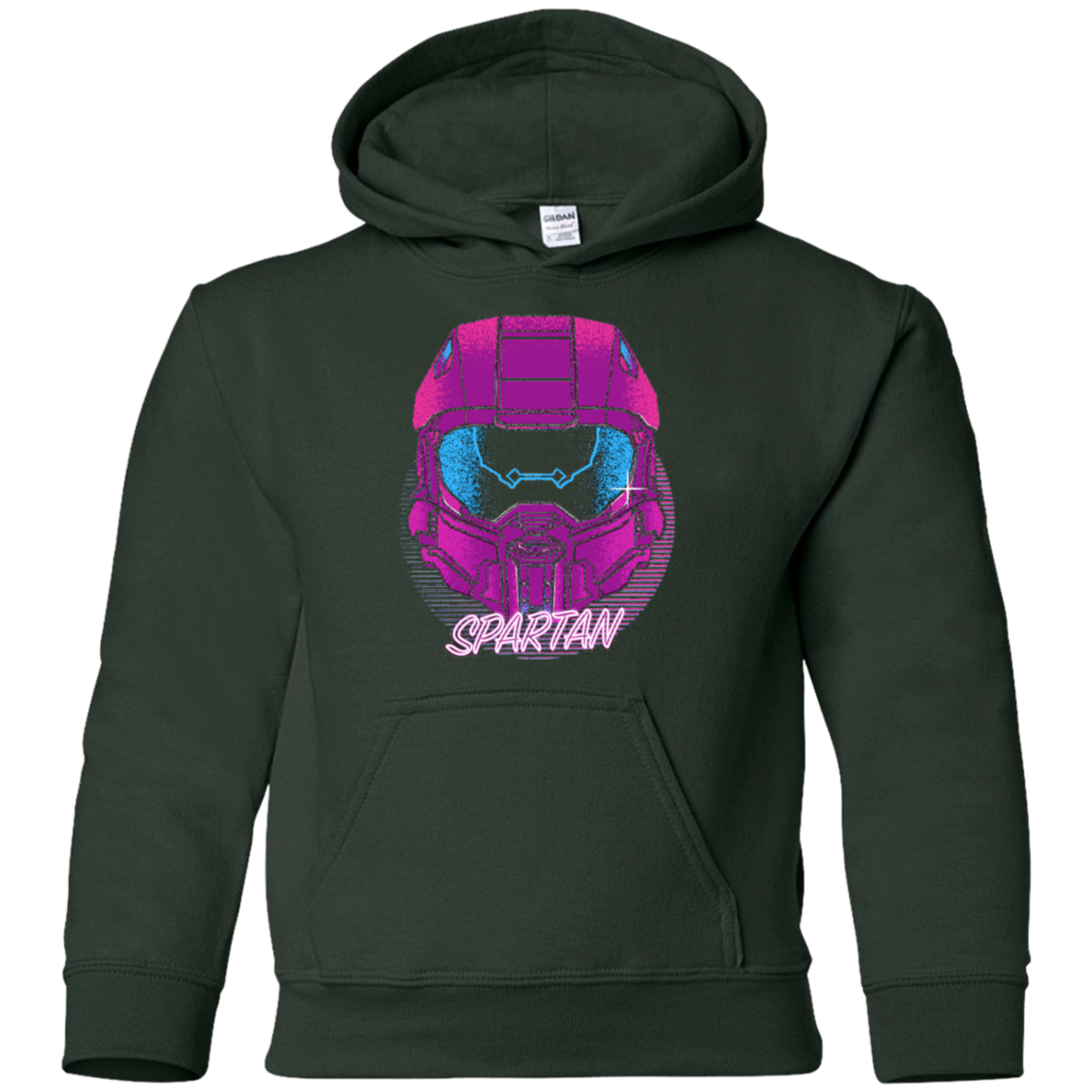 Spartan Helmet 80's Youth Hoodie
