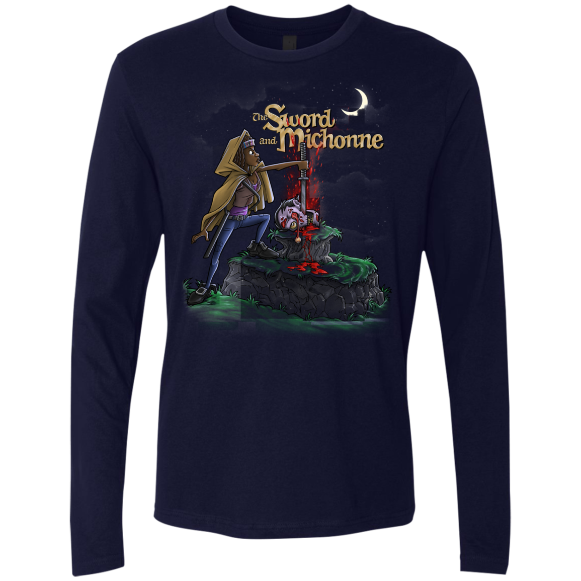 The Sword and Michonne Men's Premium Long Sleeve