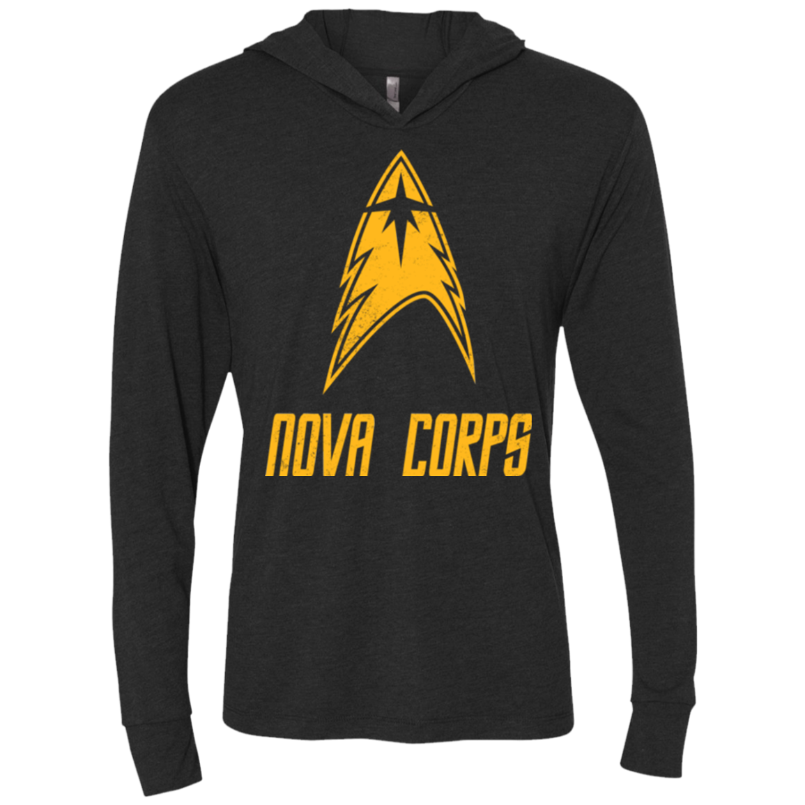 Space Gang Triblend Long Sleeve Hoodie Tee