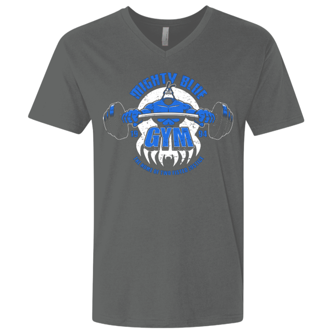 Mighty Blue Gym Men's Premium V-Neck