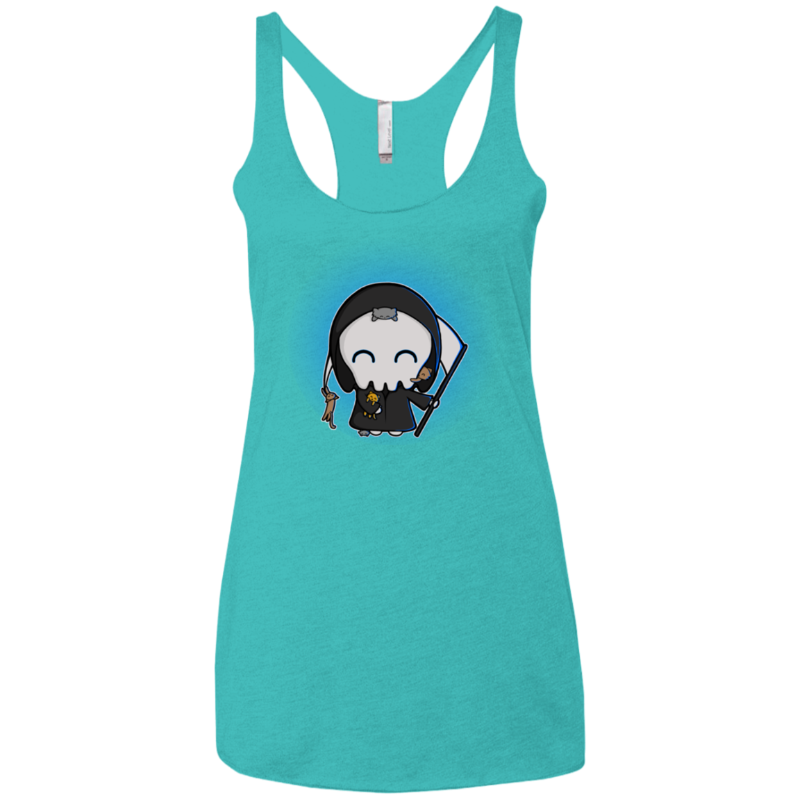 Death Loves Cats Women's Triblend Racerback Tank