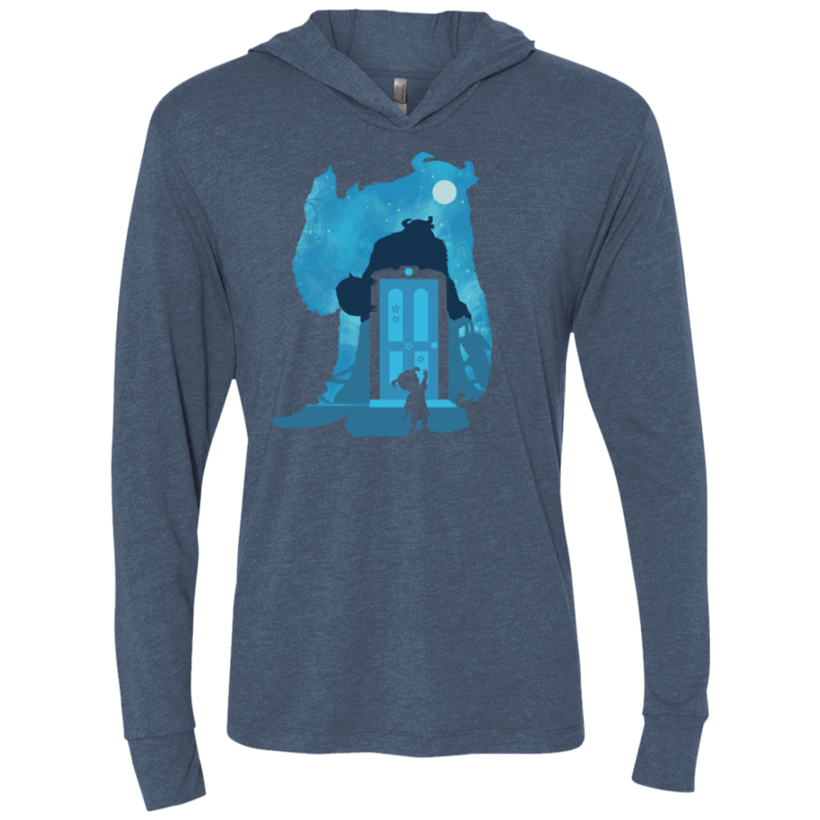 Monster Portrait Triblend Long Sleeve Hoodie Tee