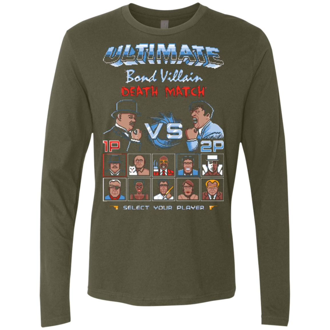 Bond Villain Death Match Men's Premium Long Sleeve