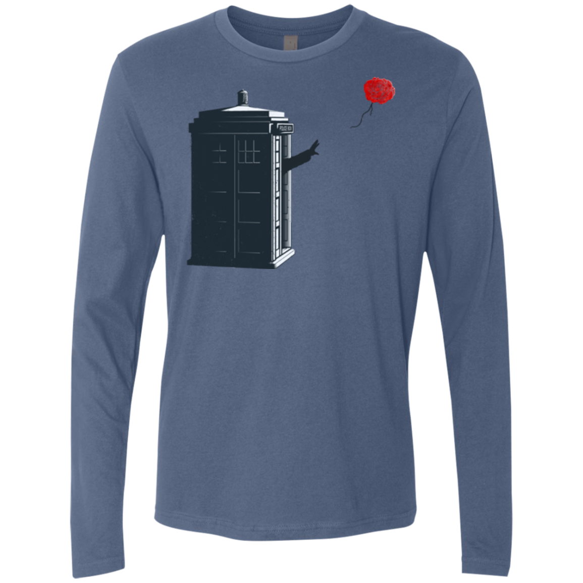 Dr Banksy Rose Balloon Men's Premium Long Sleeve