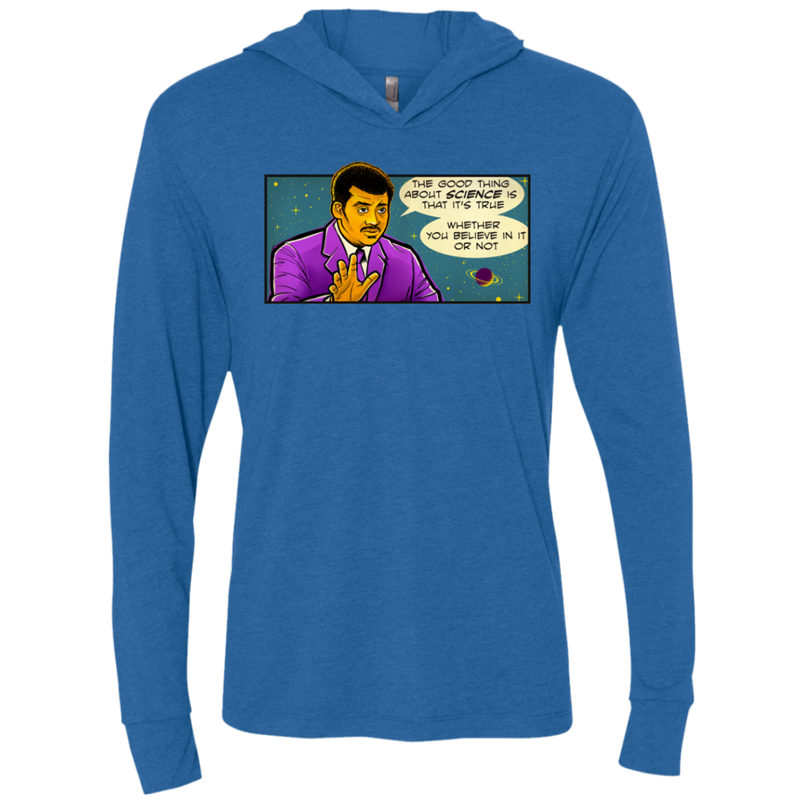 NDGT good thing Triblend Long Sleeve Hoodie Tee