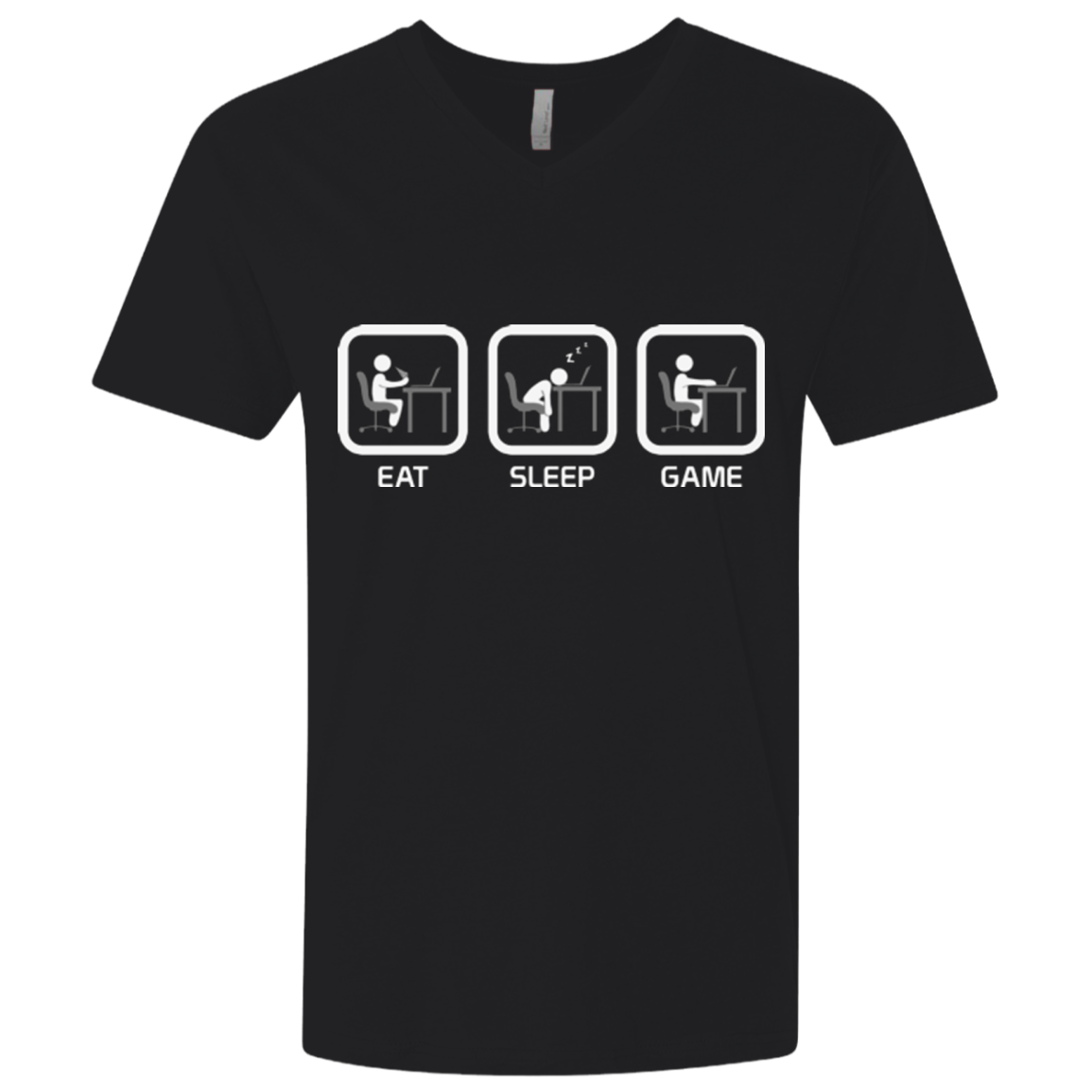 Eat Sleep Game PC Men's Premium V-Neck