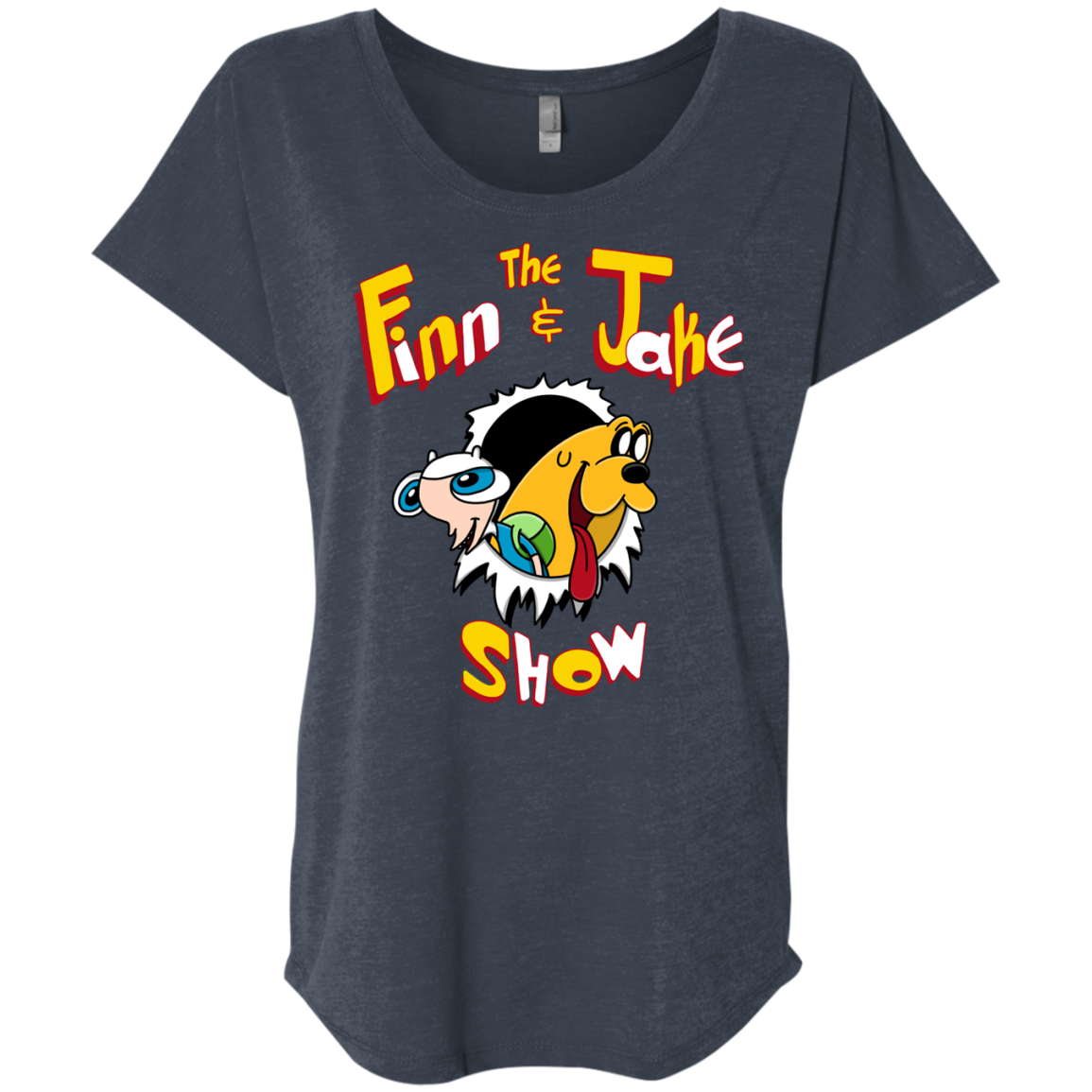 The Finn and Jake Show Triblend Dolman Sleeve