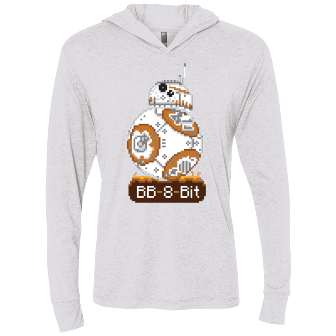 BB8Bit Triblend Long Sleeve Hoodie Tee