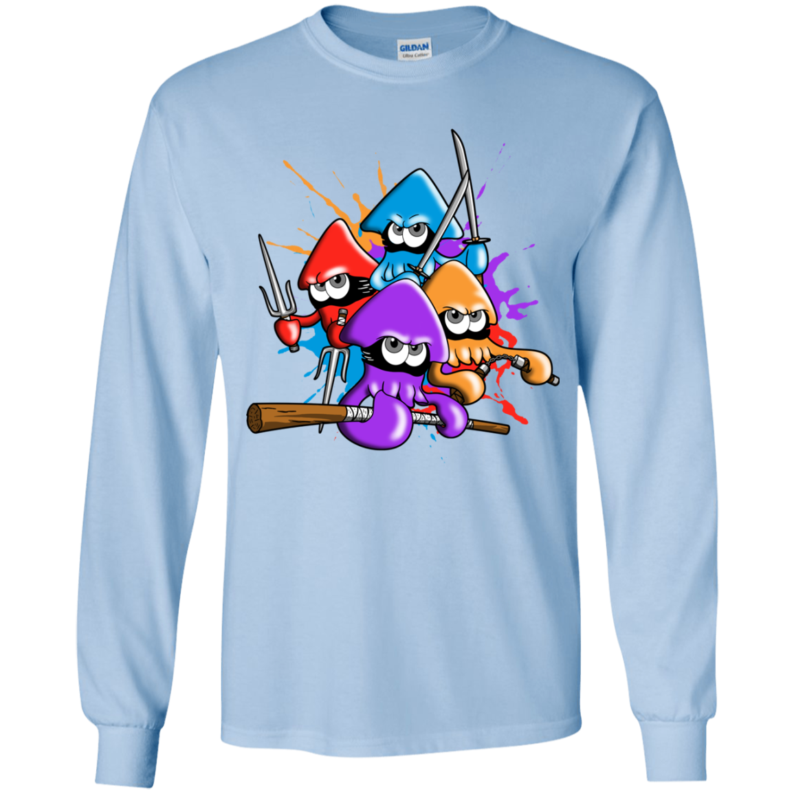 Teenage Mutant Ninja Squids Youth Long Sleeve T-Shirt