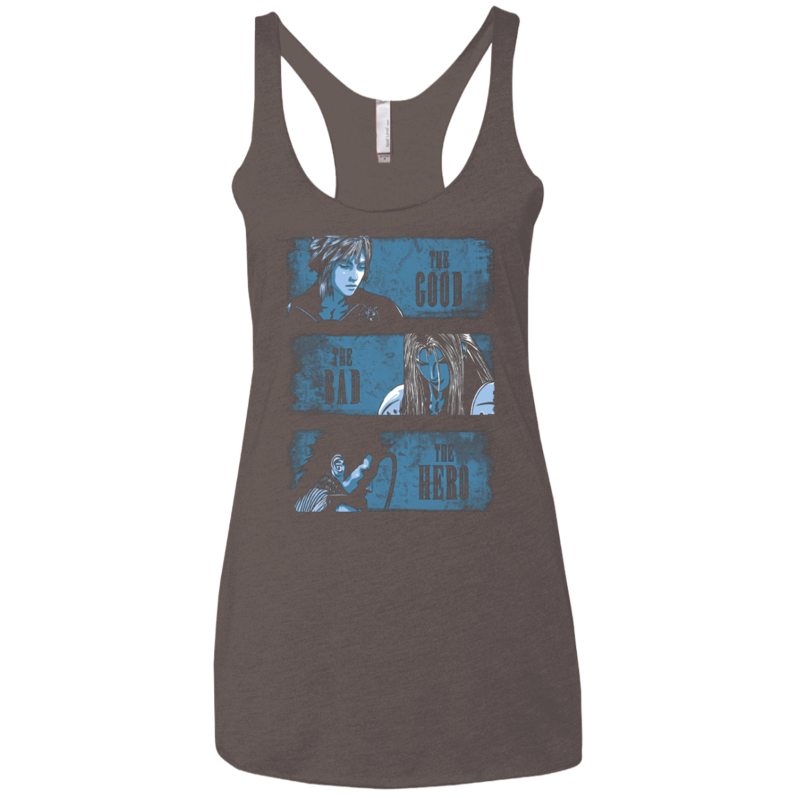The Good the Bad and the Hero Women's Triblend Racerback Tank