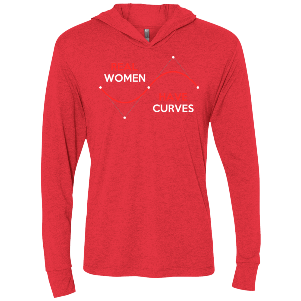Real Women Triblend Long Sleeve Hoodie Tee