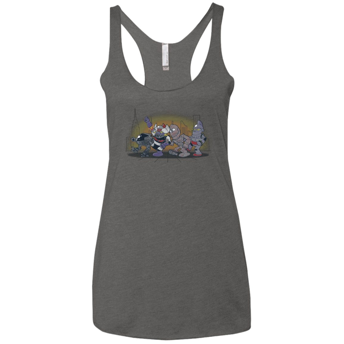 Where The Big Robots are Women's Triblend Racerback Tank