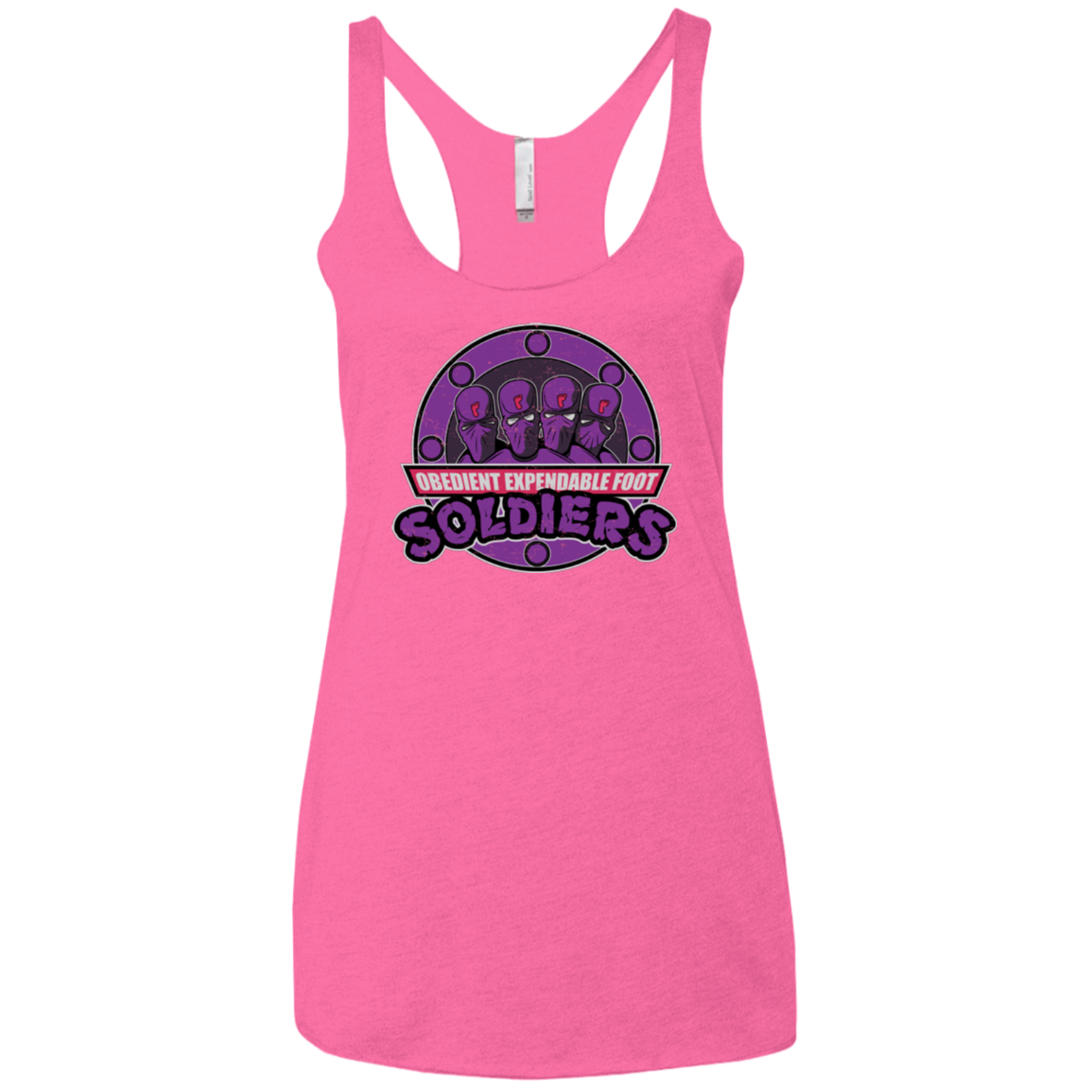 OBEDIENT EXPENDABLE FOOT SOLDIERS Women's Triblend Racerback Tank