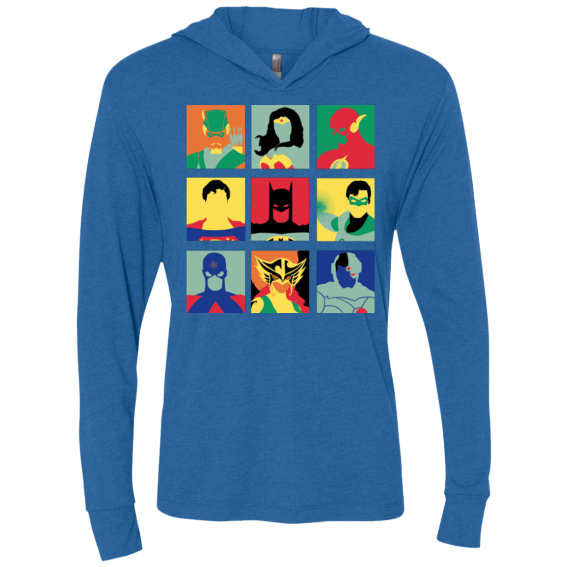 Justice Pop Triblend Long Sleeve Hoodie Tee