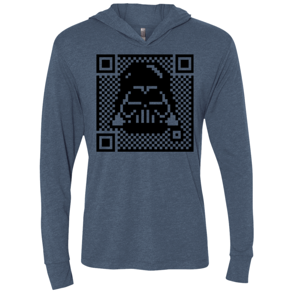 QR vader Triblend Long Sleeve Hoodie Tee