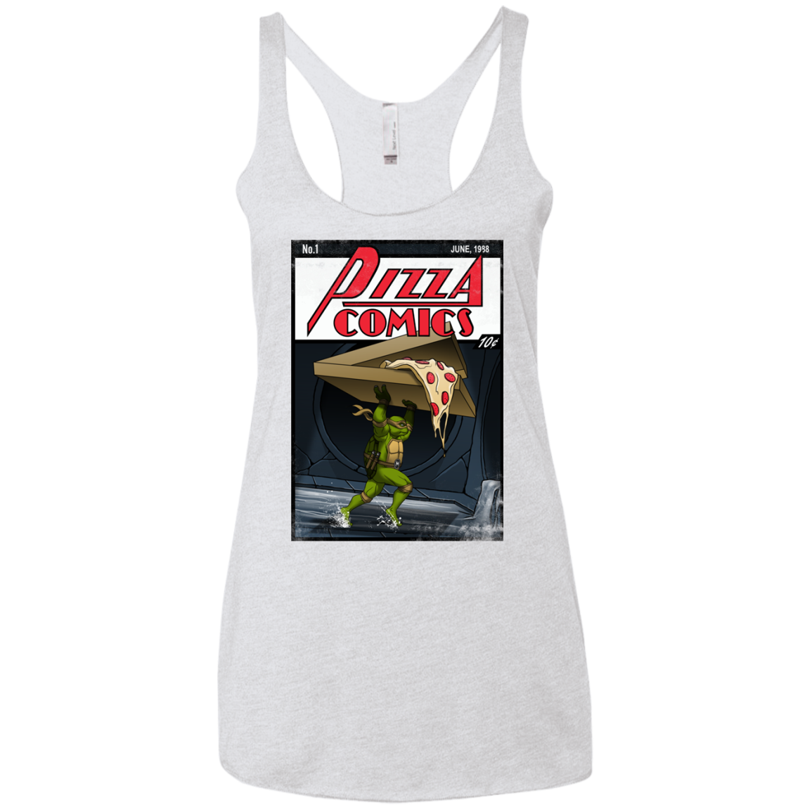 Pizza Comics Women's Triblend Racerback Tank