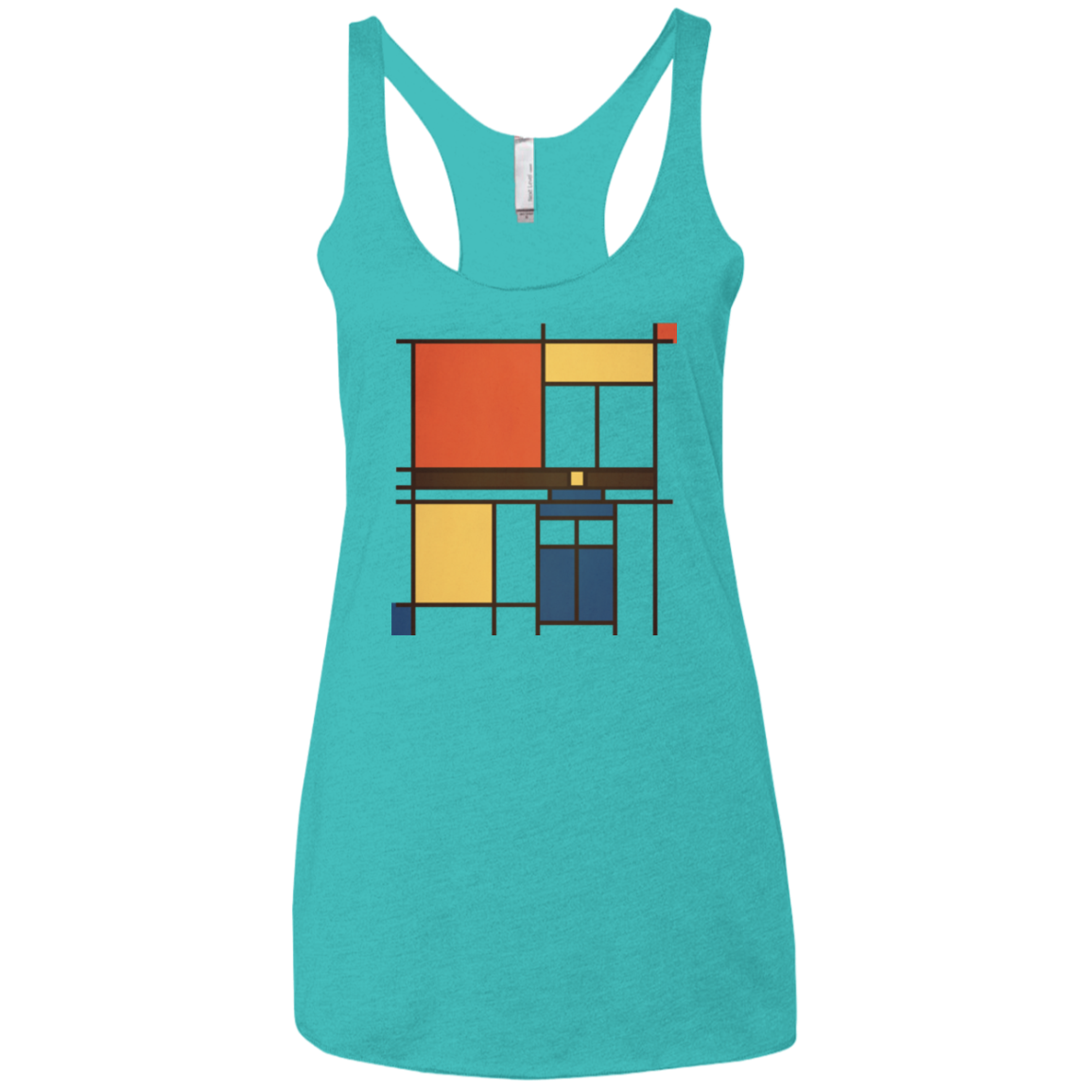 Mondrian Who Women's Triblend Racerback Tank