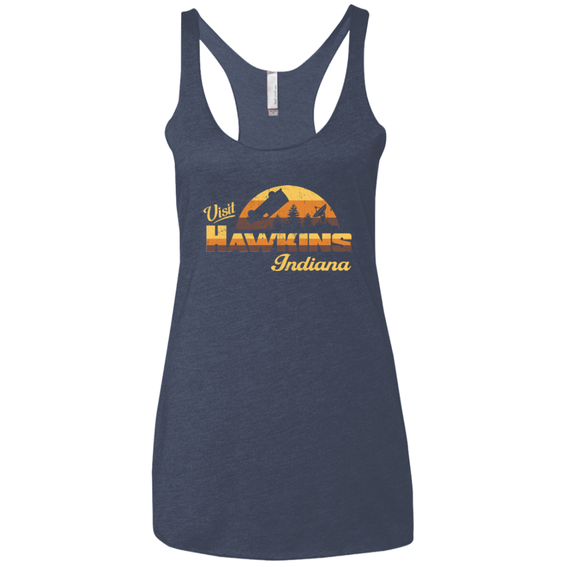 Visit Hawkins Women's Triblend Racerback Tank