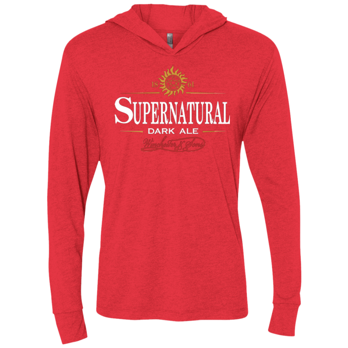 Supernatural Stout Triblend Long Sleeve Hoodie Tee