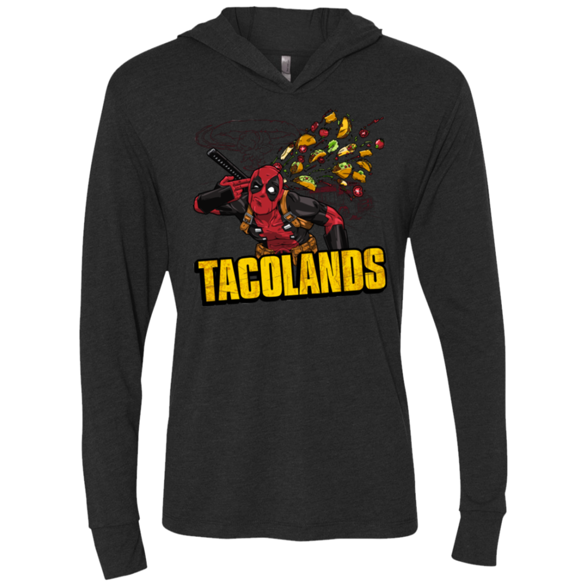 Tacolands Triblend Long Sleeve Hoodie Tee