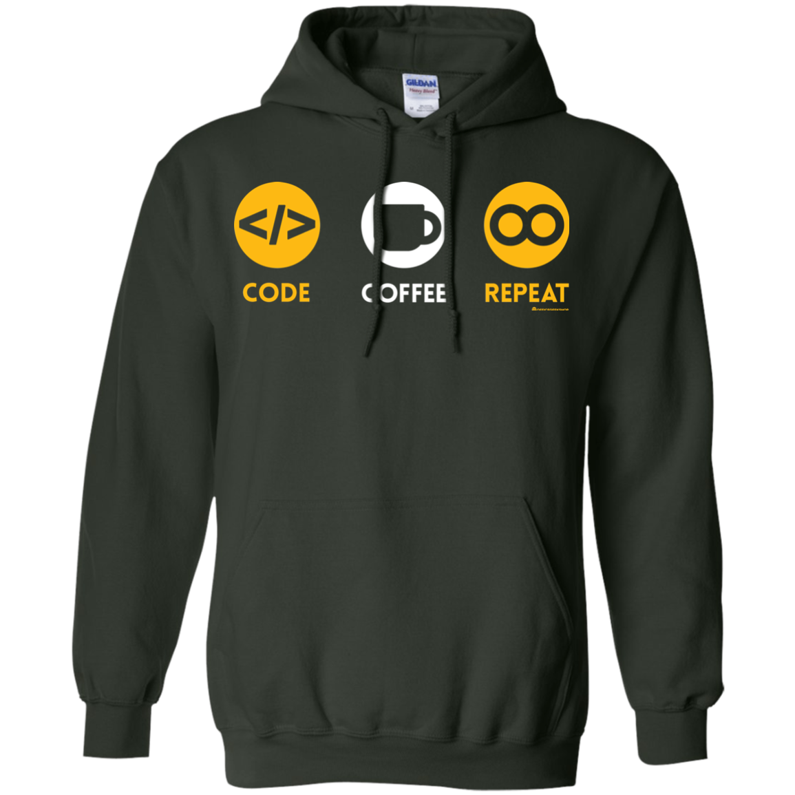 Code Coffee Repeat Pullover Hoodie