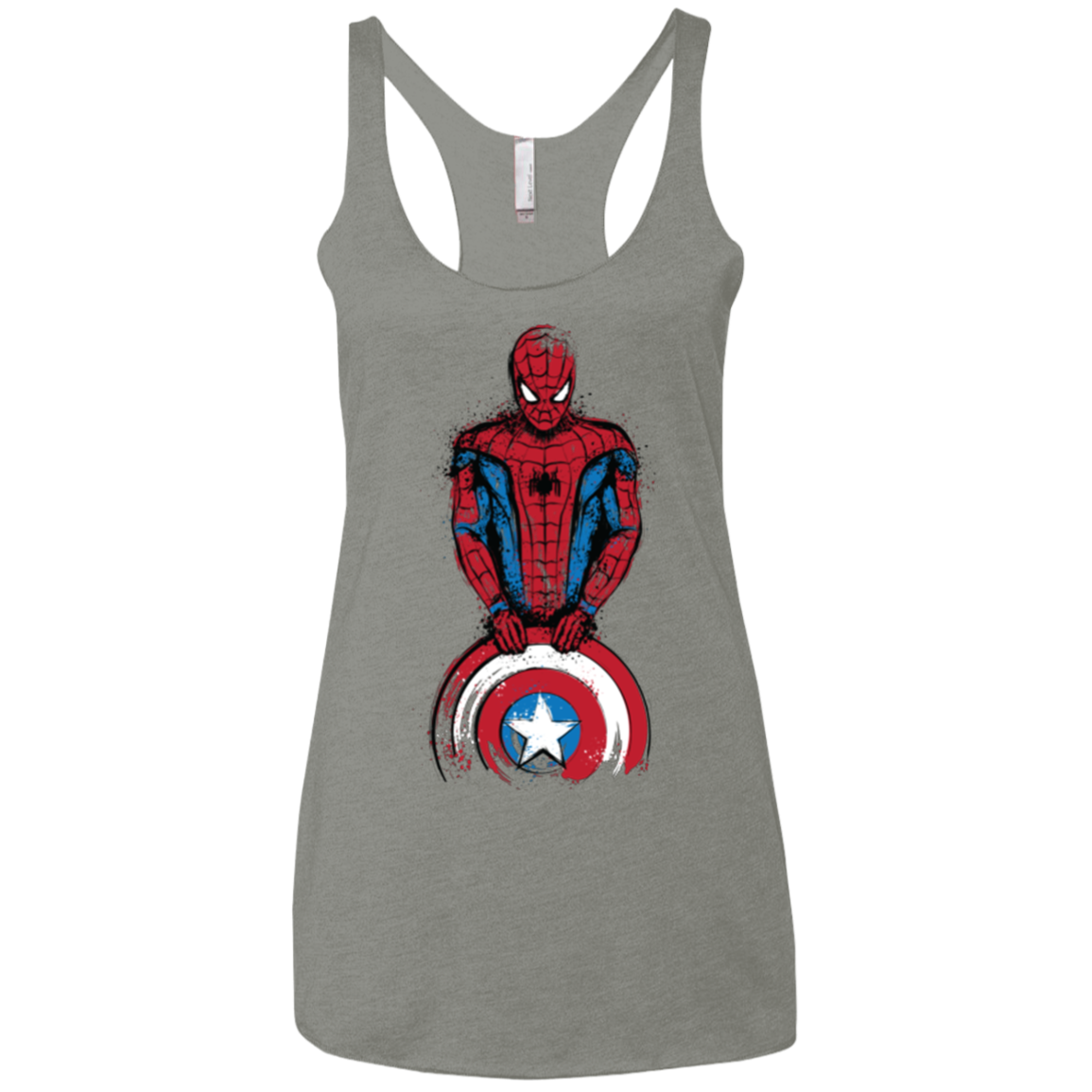 The Spider is Coming Women's Triblend Racerback Tank