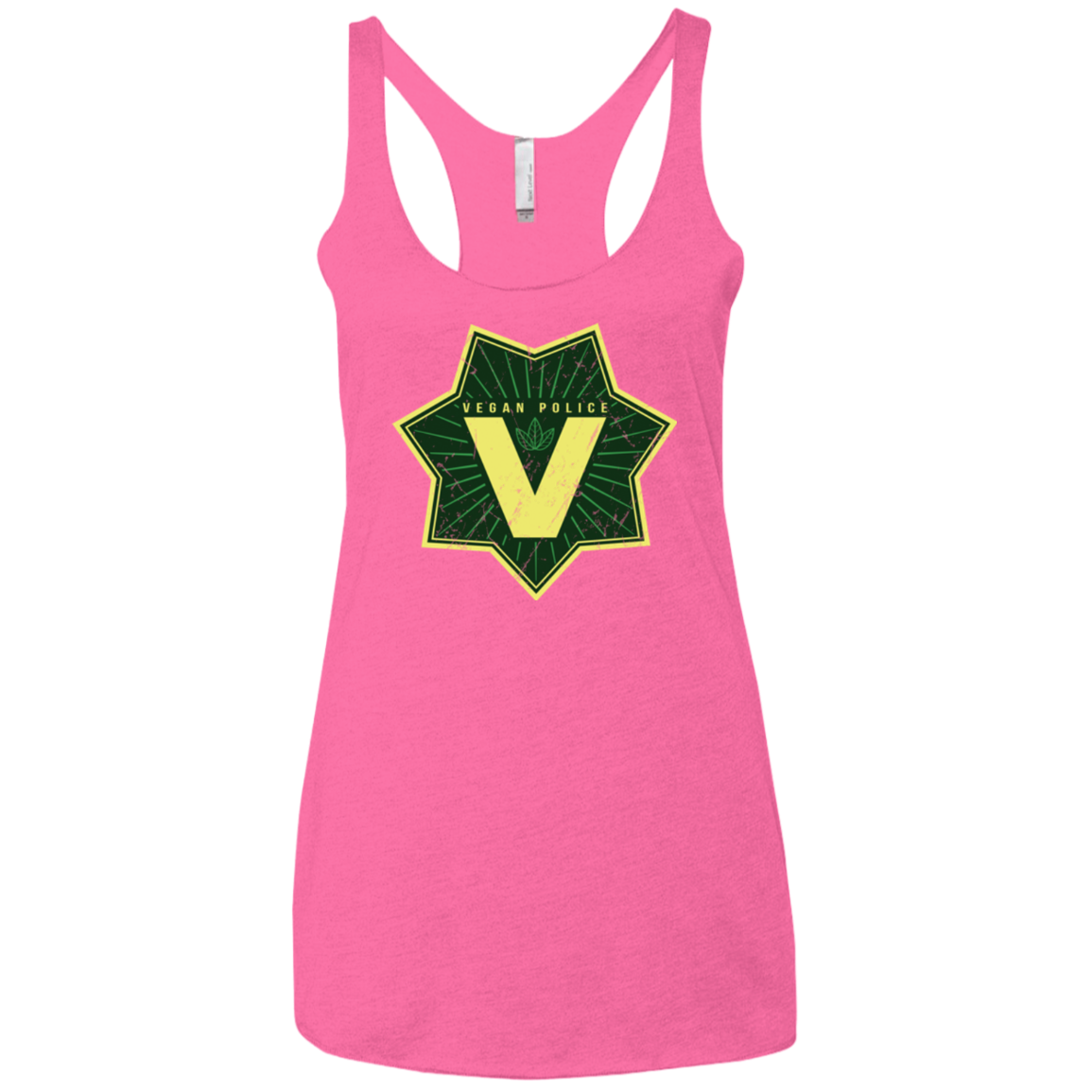Vegan Police Women's Triblend Racerback Tank