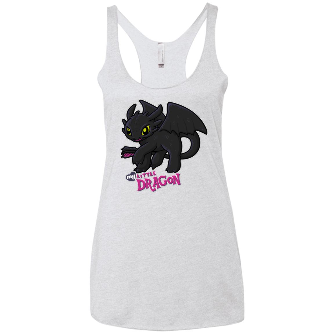 MY LITTLE DRAGON Women's Triblend Racerback Tank