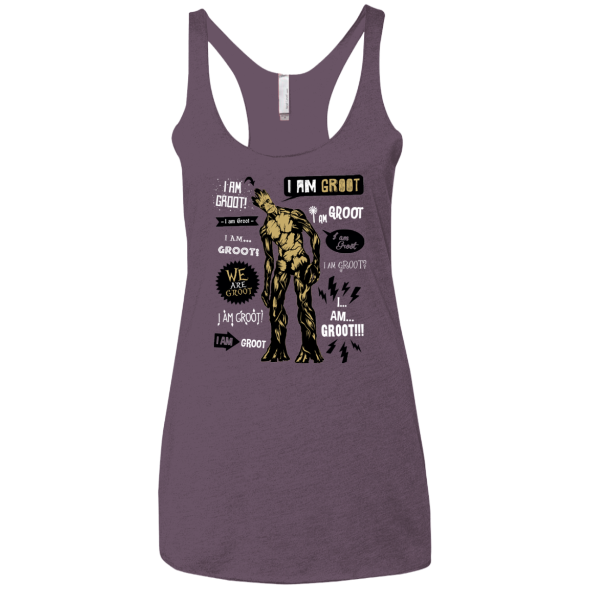 Groot Famous Quotes Women's Triblend Racerback Tank