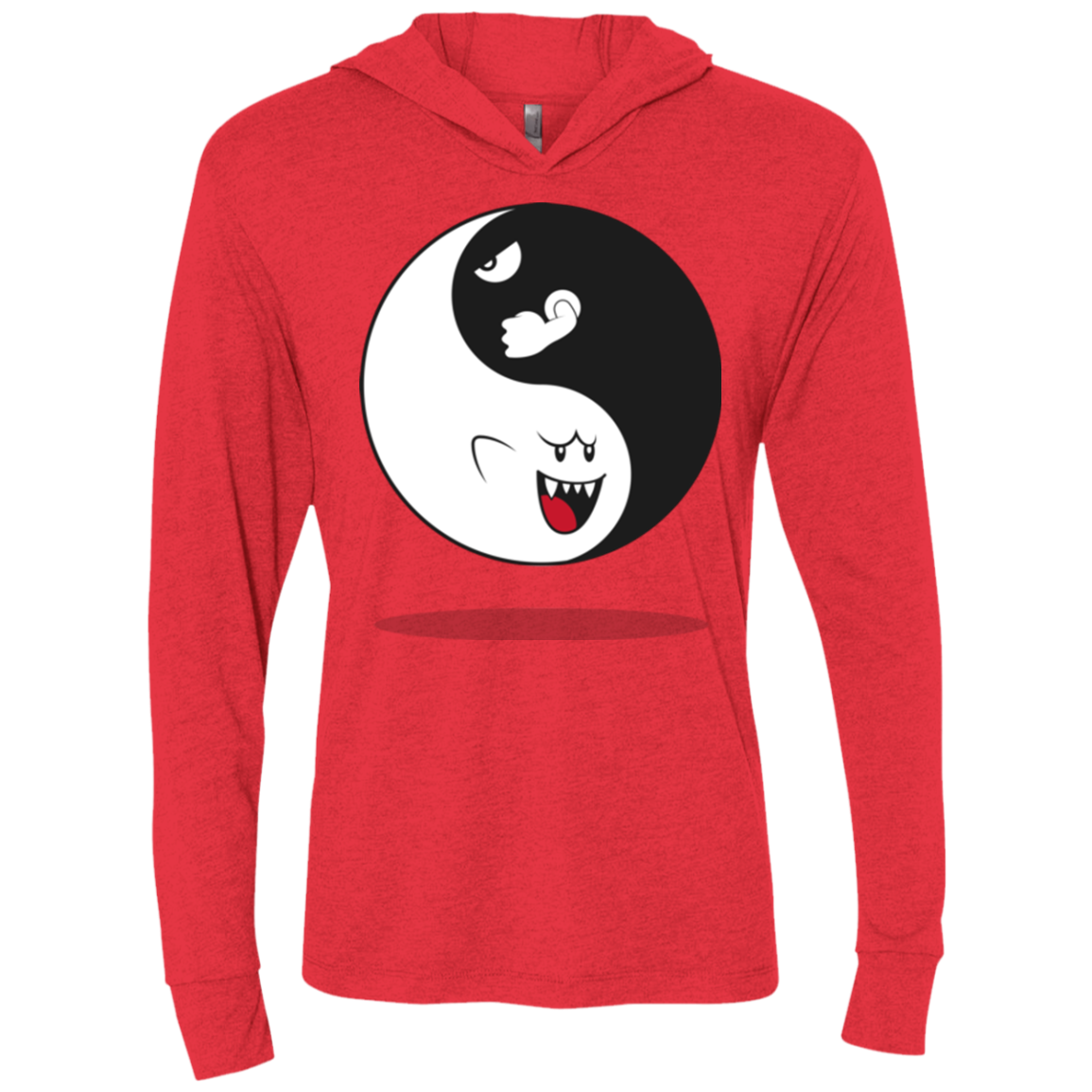 Shy and Angry Triblend Long Sleeve Hoodie Tee