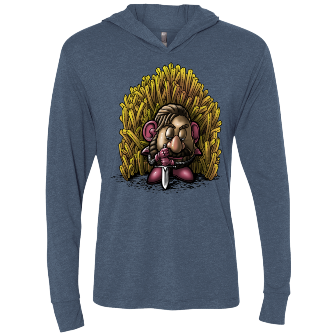 Potato Triblend Long Sleeve Hoodie Tee