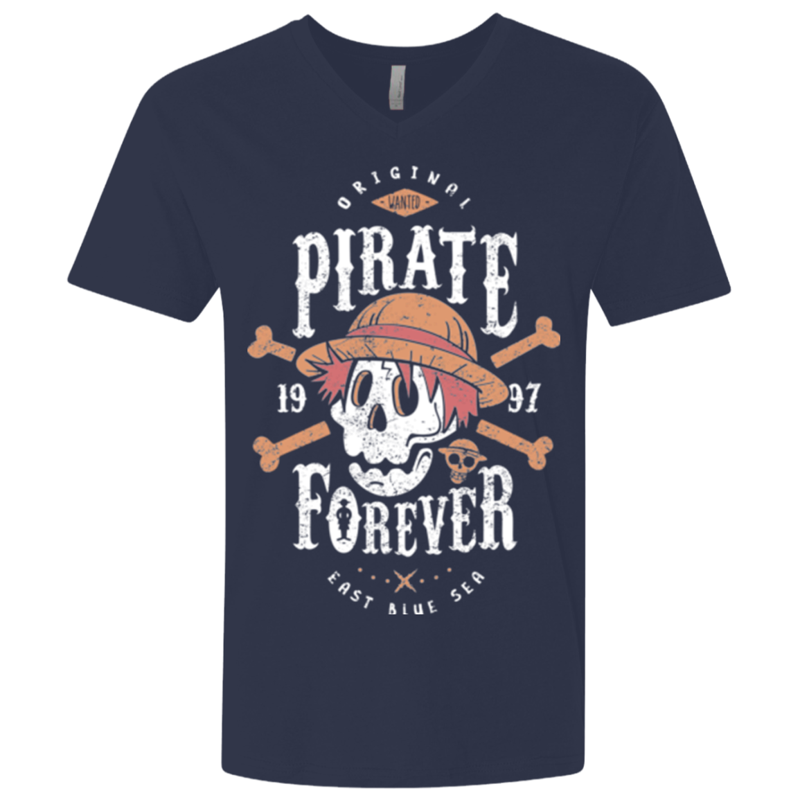 Wanted Pirate Forever Men's Premium V-Neck