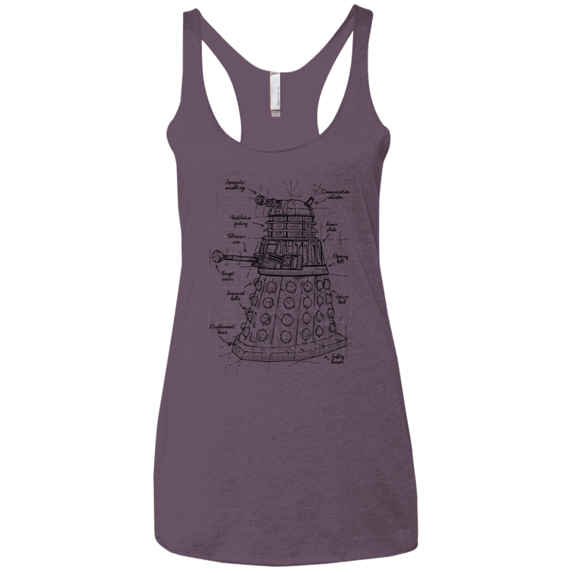 Dalek Plan Women's Triblend Racerback Tank