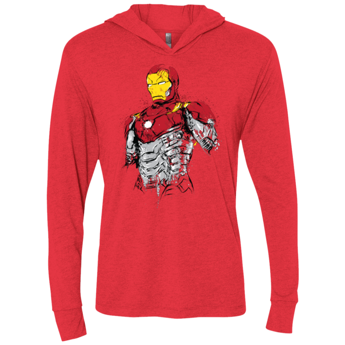 Ironman - Mark XLVII Armor Triblend Long Sleeve Hoodie Tee