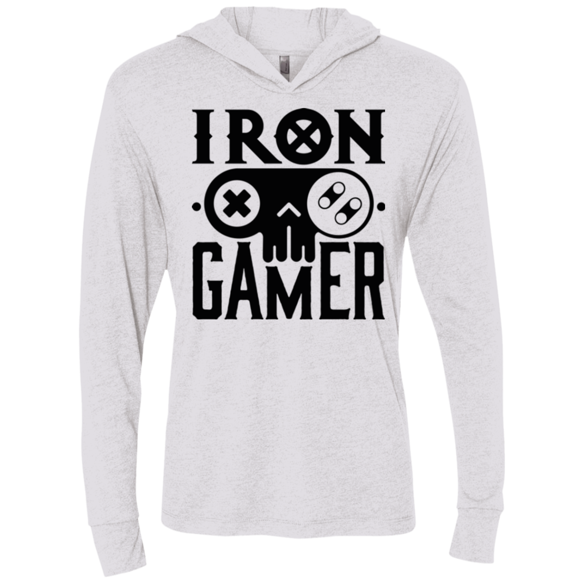 Iron Gamer Triblend Long Sleeve Hoodie Tee