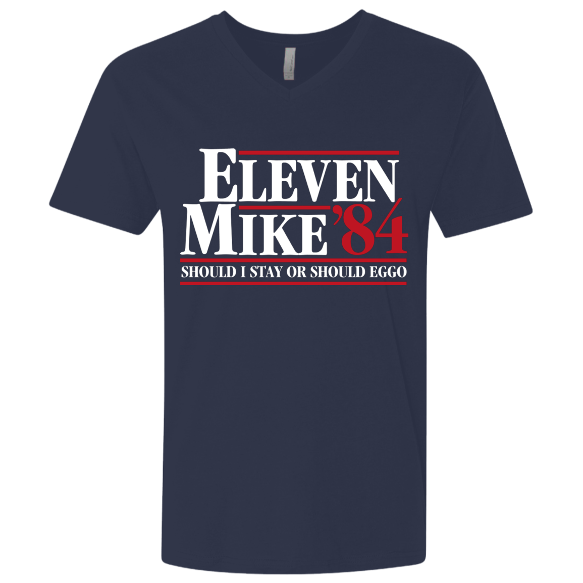 Eleven Mike 84 - Should I Stay or Should Eggo Men's Premium V-Neck