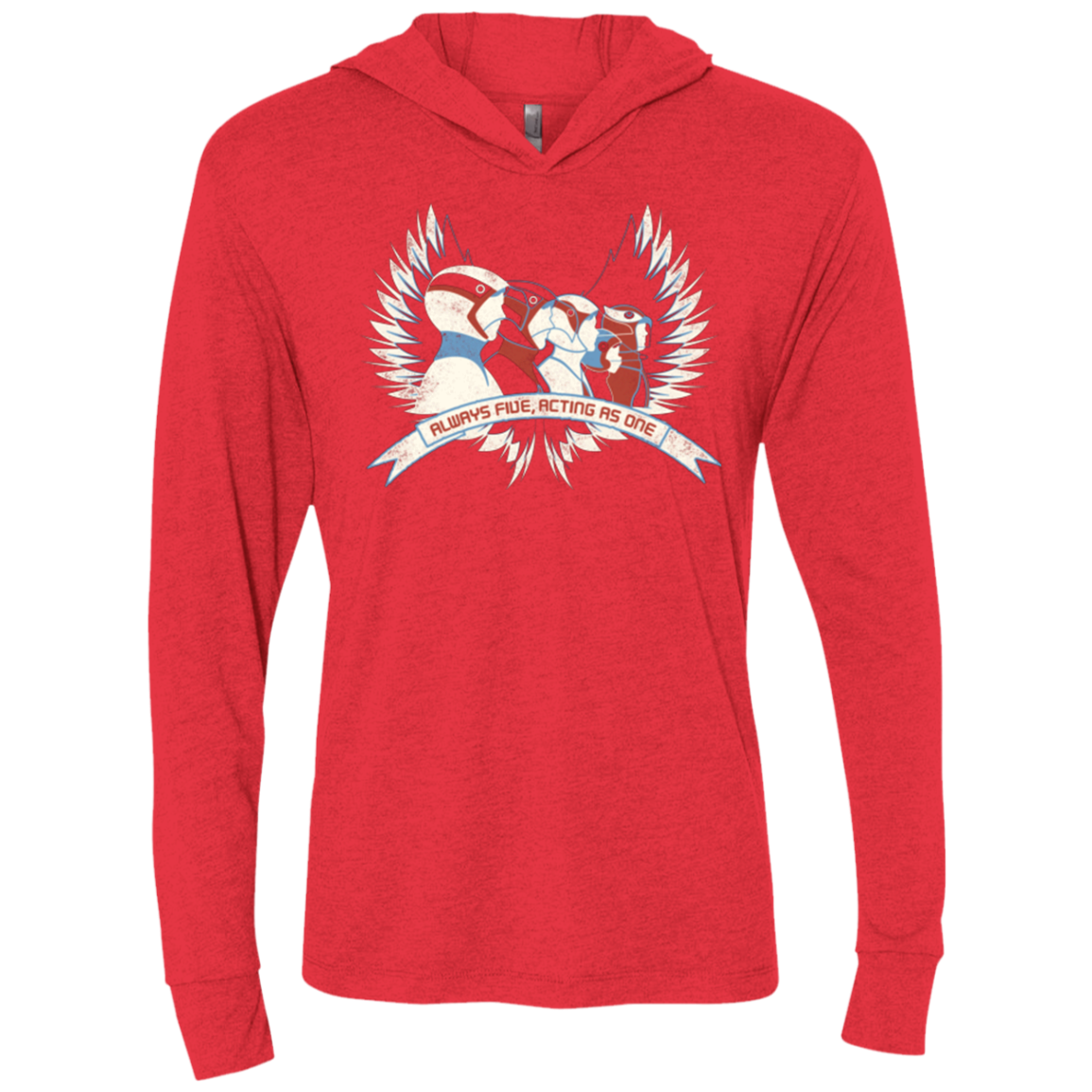 Always Five Acting As One Triblend Long Sleeve Hoodie Tee