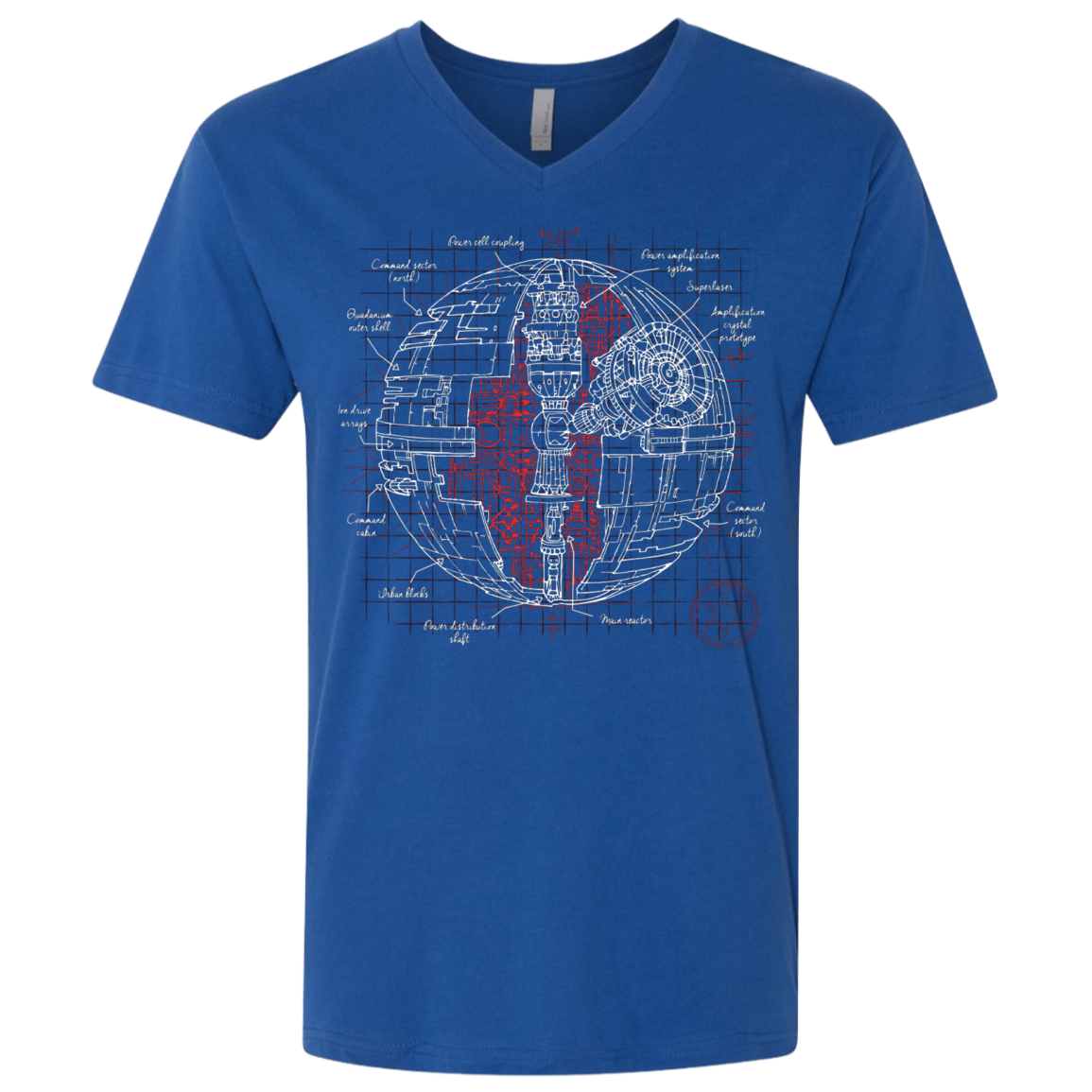 Death Star Plan Men's Premium V-Neck